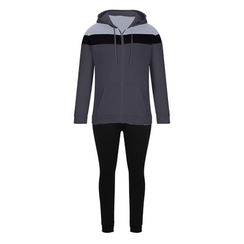 JIEMUXIU Sweat Suits Men 2 Piece Sets Color Blocked Fleece Hoodies and Sweatpants Sweatsuits Casual Athletic Tracksuit Sets4