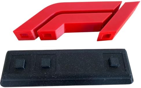 Logotipo decorativo da F1, Fórmula 1 (Vermelho/Preto)