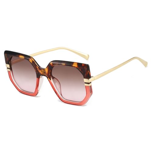Lunettes de soleil Polygon tendance léopard au design rétro et finitions soignées