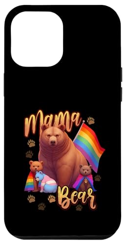 Bandiera LGBTQ LGBT Gay Pride con scritta "Mom Hugs Proud Mama Mom" Custodia per iPhone 12 Pro Max