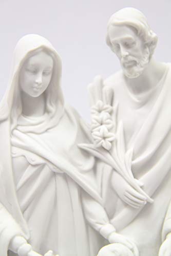 Estatua Religiosa Sagrada Familia 12" Mármol miniatura 3