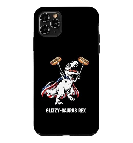 Funny T-Rex Glizzy-Saurus Rex Patriotic T-Rex USA �z�b�g�h�b�O �X�}�z�P�[�X iPhone 11 Pro Max �p