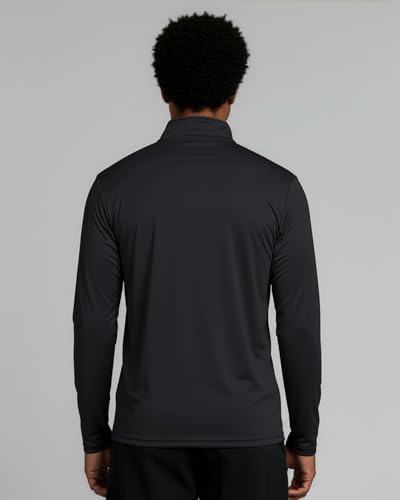 Image of Real Essentials 3 Pack: Men's Dry-Fit Active Quarter Zip Long Sleeve Athletic Performance Pullover (Available in Big & Tall)