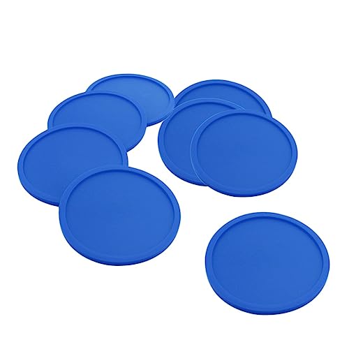 OKUMEYR 8個シリコン製ドリンクコースター 耐熱性- 食品グレード素材 使用可能なカップマット 家用テーブル保護マット ブルー