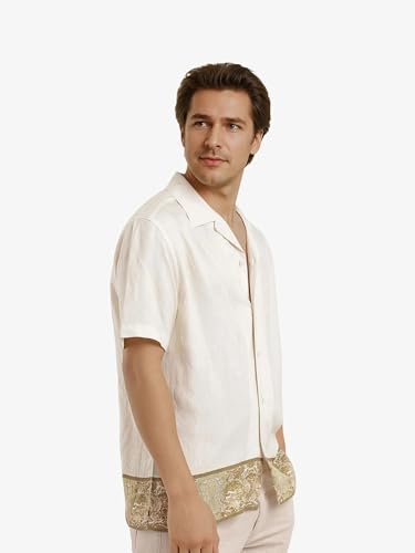 Image of Rare Rabbit Boxy fit Decorative Print Shirt