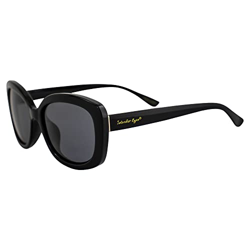Dominica Polarized Sunglasses for Women Black Frame w/Smoke Lens