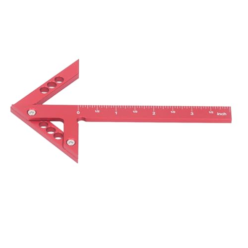Center Gauge,100mm 45° 90° Center Angle Gauge,Aluminum Alloy Center Finder Line Ruler High Accuracy Measuring Scribing Tool for Woodworking Measurement