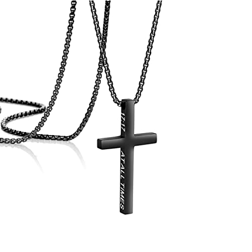 A Friend Loves At All Times Cross Necklaces For Men Christian Religious Faith Birthday Baptism Graduation Christmas Jewelry For Men 16 Inch #TOP8