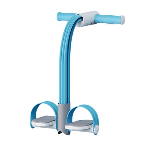 Cuerda de tracción de pedal, cuerda de entrenamiento para el vientre, banda elástica de yoga, cuerda elástica con pedal de pie, máquina multifuncional para sentarse y sentarse para adolescentes y