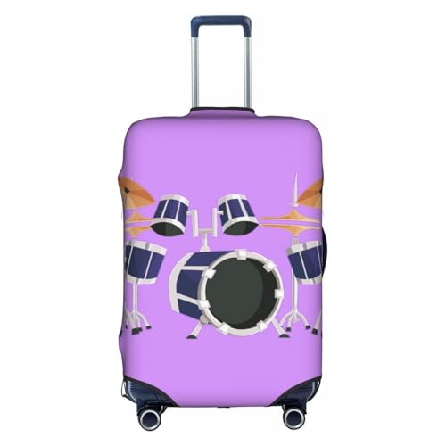 Housse de bagage de voyage XL pour vacances motif tambour jazz blanc