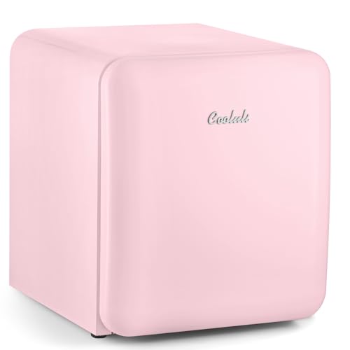 Cooluli Curve 1.7 cu ft Mini Fridge - Small Refrigerator for Bedroom, Office, College Dorm Room - Smart Temperature Control (Pink, 1.7 cu.ft)