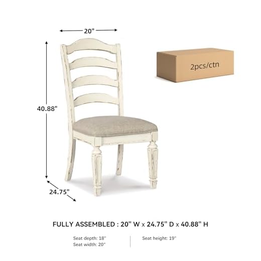 Realyn Antique White Dining Room Chairs
