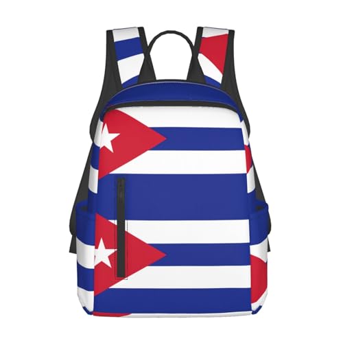 Sac à dos voyage noir avec motif drapeau de Cuba pour le travail