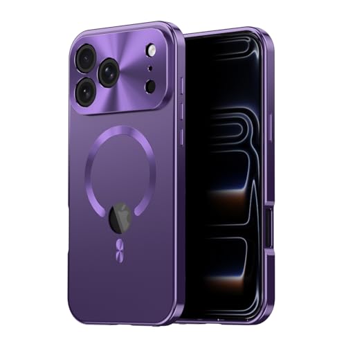 Coque militaire intégrale iPhone 17 en métal magnétique avec verre confidentialité