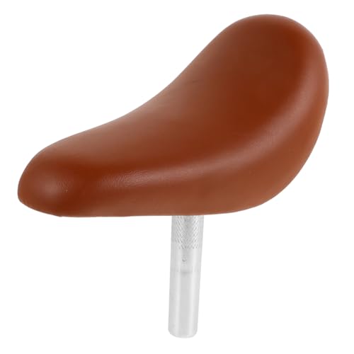 LIOOBO Kinderfahrradsattel Breit Gepolstert Kompatibel mit Laufrad und Kinderfahrrad Höhenverstellbar Dicke Polsterung für Bequeme Fahrt Braun