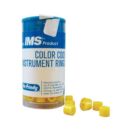 Hu-Friedy IMS-1285 Color Code Instrument Rings, Regular, Yellow (Pack of 50)