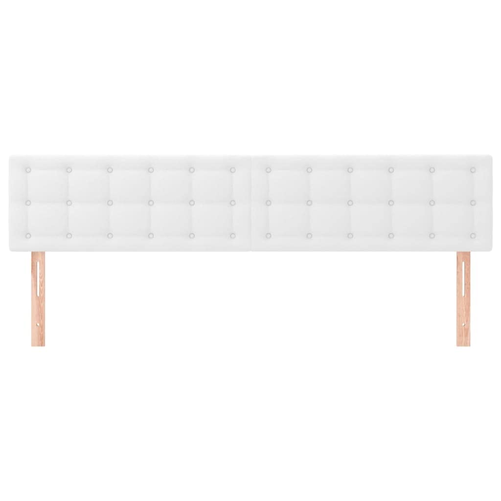 vidaXL Testiera 2 pz Bianco 80x5x78/88 cm in Similpelle