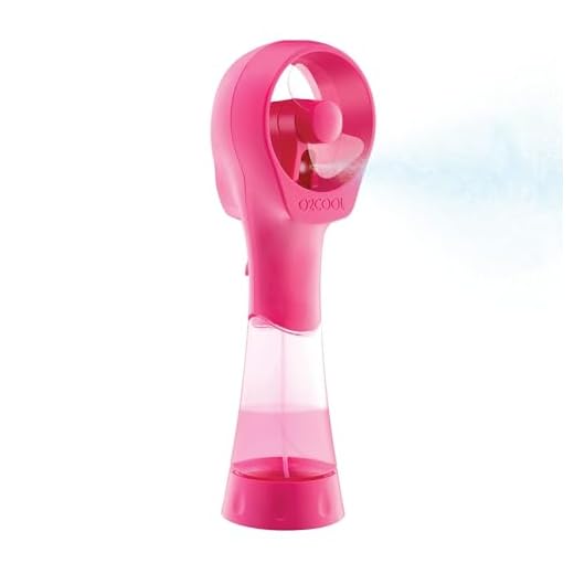 O2COOL Elite Battery Powered Handheld Water Misting Fans (Raspberry)…