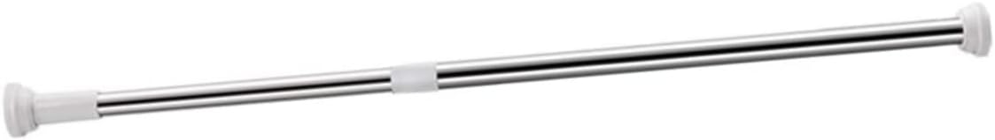 Unomor 1pc Extendable Stainless Steel Shower Curtain Rod Tension Pole for Bathroom Wardrobe No Drilling Required Rustproof Stable Design