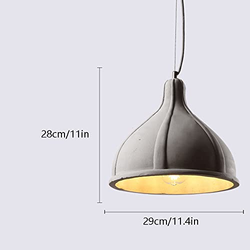 Lampe suspendue en ciment E27, solution d'éclairage anti-éblouissement pour îlot central - 6