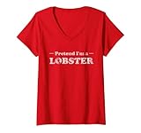 Photo Gallery donna lobster costume pretend i sono un lobster halloween maglietta con collo a v Photo Gallery donna lobster costume pretend i sono un lobster halloween maglietta con collo a v