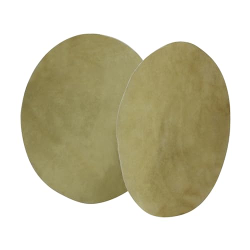 Generic 2pcs Genuine Goat Skin Drum Skin African Djembe Drum Replacement Soft Texture and Enhanced Sound