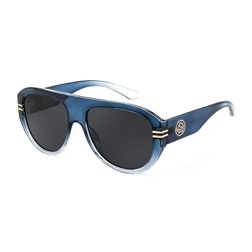 Image of FEISEDY Retro Polarized Aviator Sunglasses for Men Women Trendy 70s Vintage Plastic Frame Sun Glasses B4150