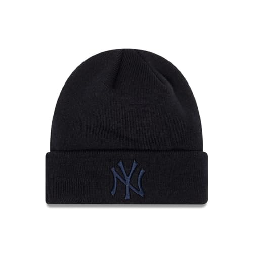New Era New York Yankees MLB League Essential Tonal Cuff Knit Blau Beanie-Mütze - One-Size