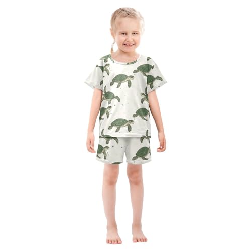 ALAZA Cute Turtles Pajama Set Short Sleeve Sleepwear Soft Lounge Nightwear3