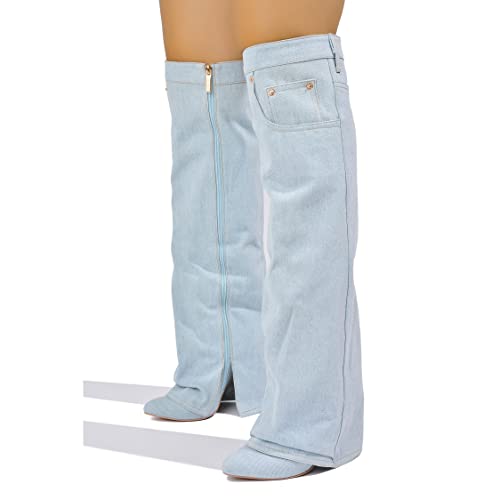 Cape Robbin Marget Over The Knee Pointy Toe Heeled Boots for Women2