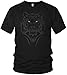 North - Bad Tiger Chat Sauvage Animal Motive Tiger Face Animal - T-Shirt Homme et Tshirt Homme, Taille:XXL, Couleur:Noir/Bleu