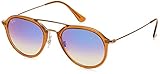 Protective case included Ray-Ban Unisex RB4253 Sonnenbrille, Mehrfarbig (Gestell: braun,Gläser: blau-verlauf 62388B), Small (Herstellergröße: 50)