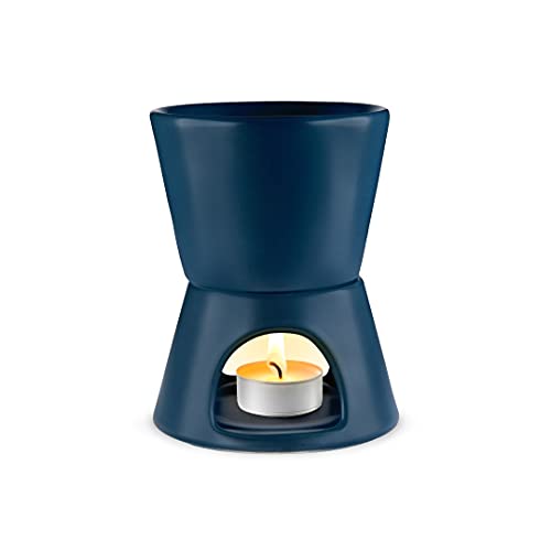 Brookstone 2-In-1 Tea Light Ceramic Diffuser And Wax Warmer | Ceramic Aromatherapy Diffuser With Essential Oil And Six Tea Lights Candles | Perfect Room Fragrance Warmer | Lemongrass Basil #TOP17