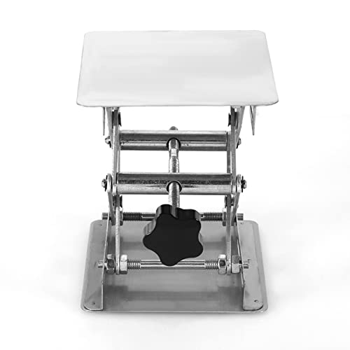 Respicefinem Lab Lift Lifting Platforms Stand Rack Scissor Stainless Steel 100x100mm for Physical Chemical Biological Experiments