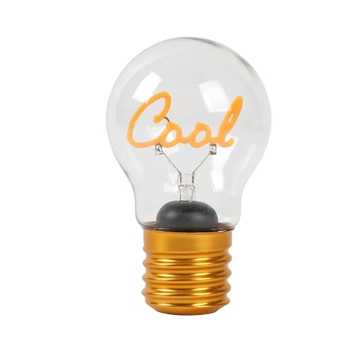 I-Total® - Lucetta Decorativa A Forma Di Lampadina Con Disegno Stiloso Led - Ricarica Usb, Elegante Idea Regalo (Cool)