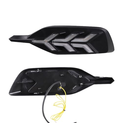 BAKUGO 2 pçs LED luz de corrida diurna neblina DRL lâmpada de seta dinâmica para Chevrolet Monza 201