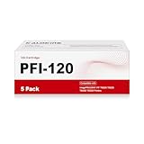 Remanufactured PFI-120 PFI120 Ink Cartridges Set for Canon PFI 120 PFI-120MBK PFI-120BK PFI-120C PFI-120M PFI-120Y Ink Tank for imagePROGRAF iPF TM200 TM205 TM300 TM305 Printers (5 Pack, MBK BK C M Y)
