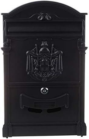 Heavy Aluminium Lockable Secure Mail Letter Post Box Mailbox Postbox Retro Vintage Metal Mail Box