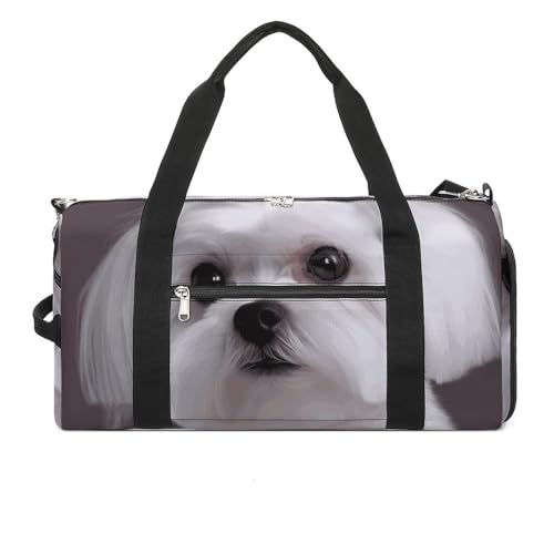 Sac de sport léger maltais design blanc épuré et format taille unique