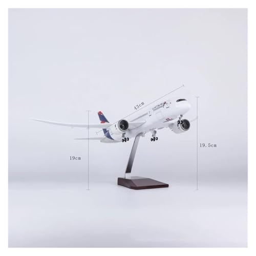 Juguetes de avión fundido a presión 47 cm modelo 787 Dreamliner exhibición estática 3