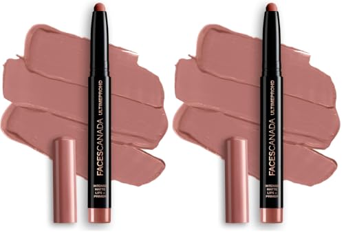 Image of FACES CANADA Ultime Pro HD Intense Matte Lips + Primer - Rosy Brown N04, 1.4g | 9HR Long Stay | Primer Infused For Flawless HD Matte Finish | Intense Color Lightweight Silky Smooth Cream Application