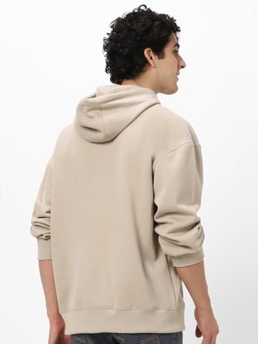 Image of Urbano Fashion Men's Cotton Solid Oversized Hooded Neck Sweatshirt