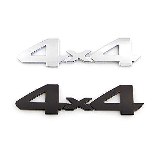 Image of 2Pcs 4x4 Emblems 3D Decal Sticker Nameplate Badge Replatement for Grand Cherokee Wrangler Compass Ram 1500 2500 3500 (Black)