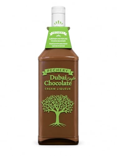 Pechery Dubai Style Chocolate Cream Liqueur, Licor Crema con Pistachos Tostados Macerados, 70cl, 17%