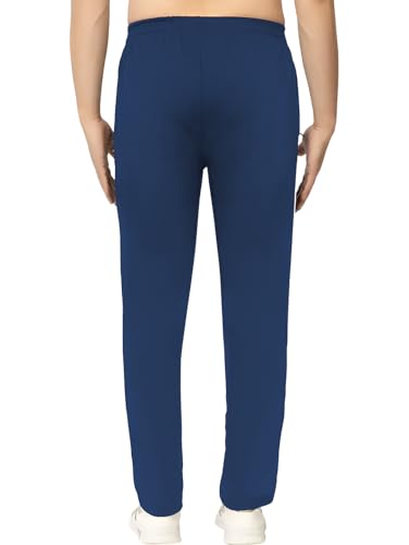 Image of Men's Track Pants with Side Zip Pockets - Regular Fit Sports Joggers for Gym, Running & Casual Wear - Mens Lower
