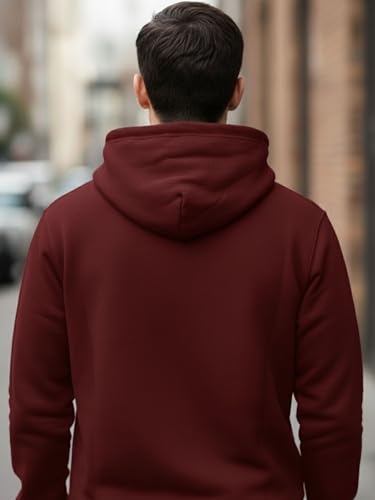 Image of Amazon Brand - Anarva Men's Regular Fit Cotton Hoodie | Comfortable Winter Hoodie with Kangaroo Pocket & Adjustable Hood | Soft Warm Casual Wear for Everyday Use