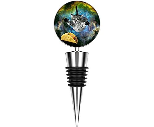 Cute Cat Wine And Beverage Bottle Stopper,Stainless Steel Wine Saver,Wine Bottle Cork Used For Gift,Bar, Holiday Party, Wedding #TOP1