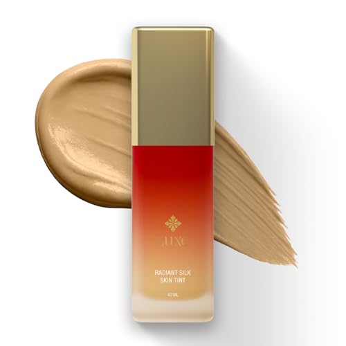 Image of Just Herbs Luxe Radiant Silk Skin Tint | Luxury Makeup | Ayurvedic Skin-Loving Formula | Dewy Finish | Glow Boosting & Hydrating (150 TOFFEE)