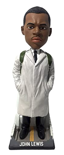 John Lewis Young Version in Jacket Bobblehead Edmund Pettus Bridge John Lewis Young Version in Jacket Bobblehead Edmund Pettus Bridge
