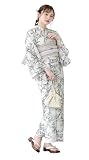[SOUBIEN] ソウビエン 浴衣 2点 セット floro レディース (浴衣/兵児帯) フリーサイズ 朱夏の萌し×薄ベージュ(ykt10153-obs10060)